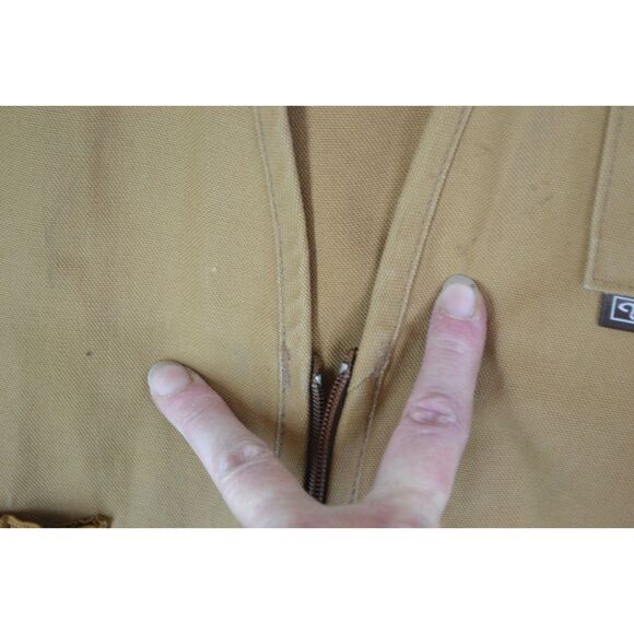 Walls Men's XL Brown Canvas Full Front Zip Duck Hunting Vest VTG**READ** - Picture 6 of 16